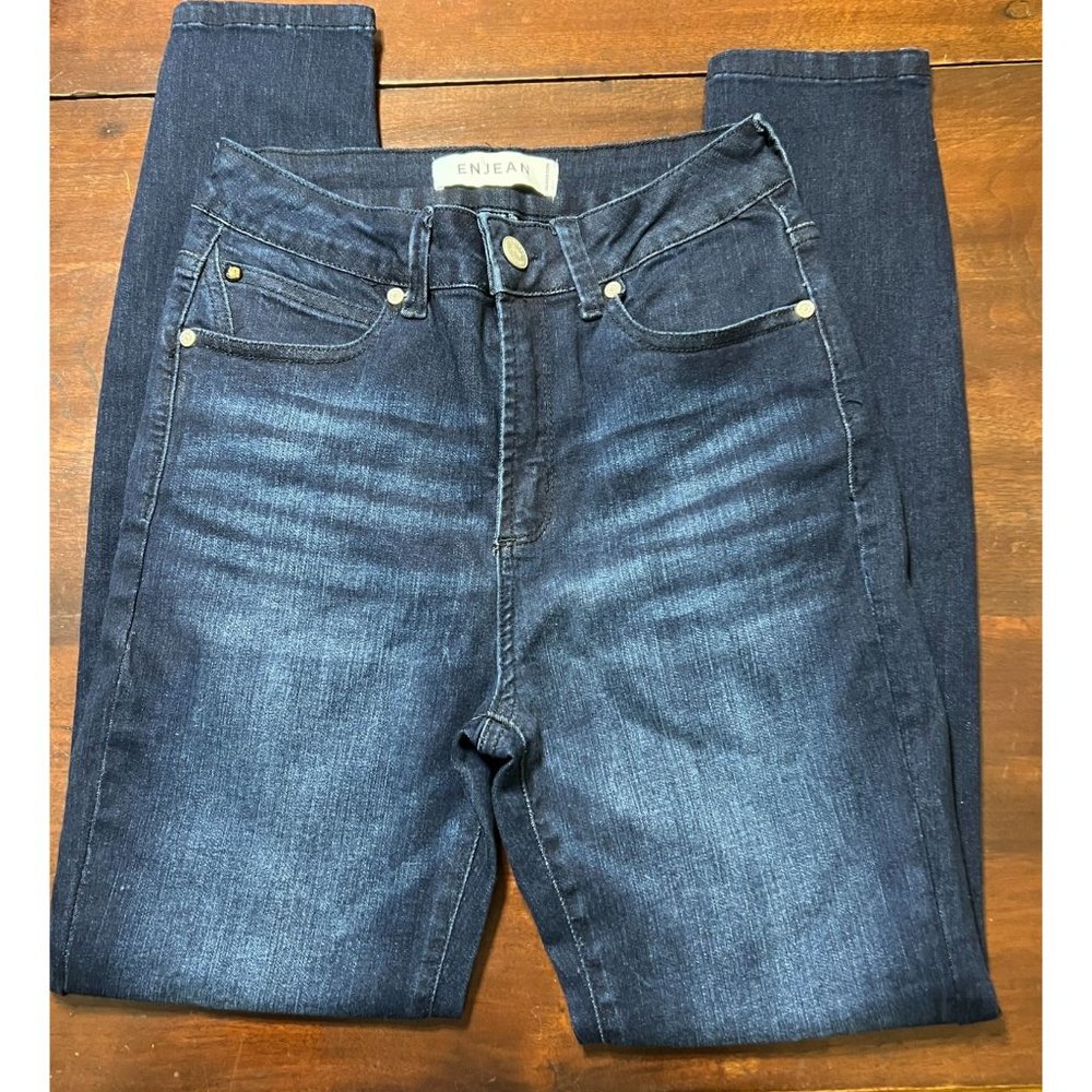 Enjean Dark Blue High Rise Ankle Skinny Jeans High Rise Size 5 NWOT